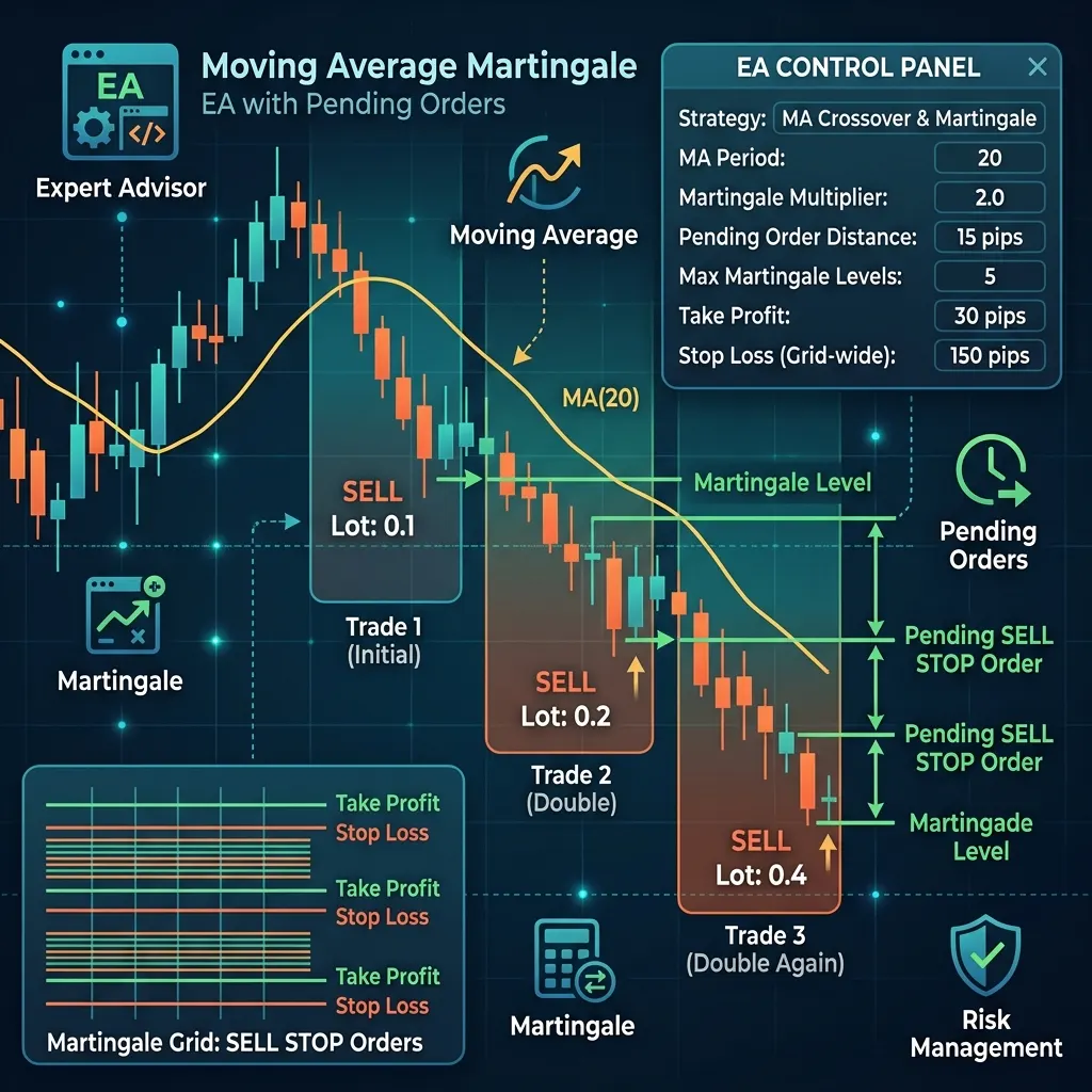 Moving Average Martingale EA Bot Gold